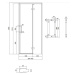CERSANIT - Sprchové dvere LARGA chróm 90X195, pravé, číre sklo S932-116