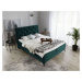 NABBI Lazio 160 čalúnená manželská posteľ s úložným priestorom čierna (Dora 96)