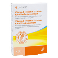 LIVSANE Vitamín C + vitamín D + zinok 30 kapsúl