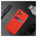 Samsung Galaxy M51 SM-M515F, silikónové puzdro s držiakom kariet, Wooze Card Slot, červená farba