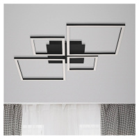 Stropné LED svietidlo Frame, Step dim, 4-pl čierna