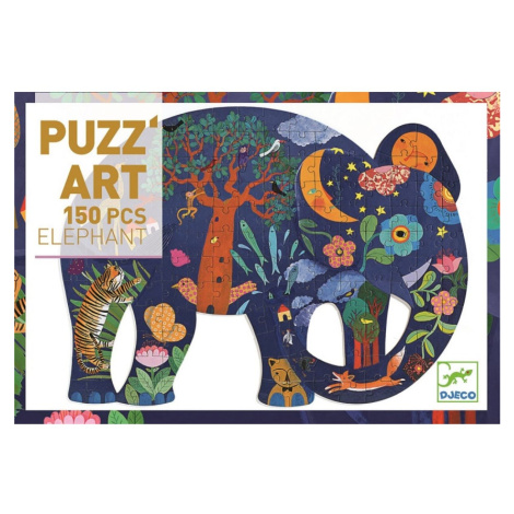 Djeco Puzzle veľké Rozprávkový slon 150 dielikov