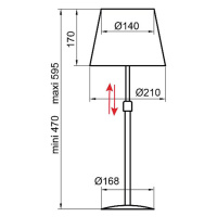 Aluminor Store stolová lampa, čierna/biela