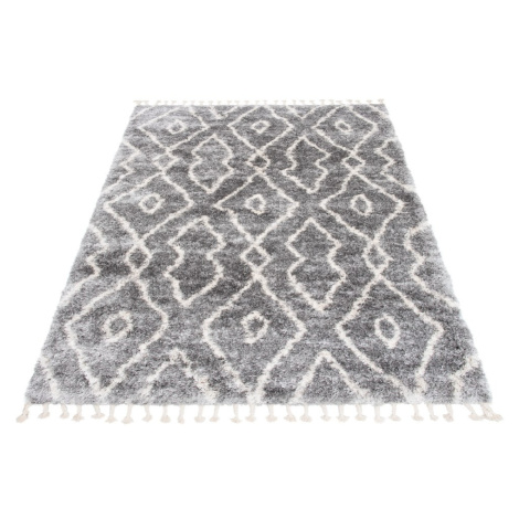 TA Tmavosivý plyšový koberec Kory Rozmer: 140x200 cm