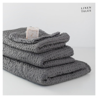 Tmavosivé uteráky a osušky v súprave 3 ks Honeycomb - Linen Tales