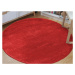 DY Červený okrúhly koberec Lora Rozmer: 100x100 cm