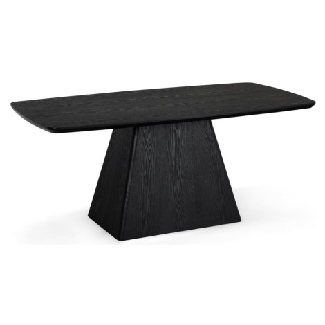 Čierny jedálenský stôl s doskou v dubovom dekore 90x180 cm Star – Furnhouse