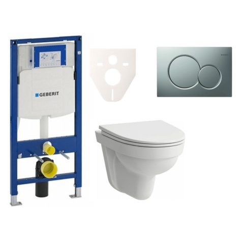 Cenově zvýhodněný závěsný WC set Geberit do lehkých stěn / předstěnová + WC Laufen Laufen Pro No