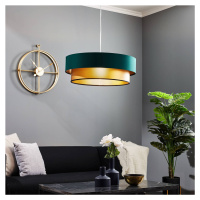Závesná lampa Dorina, zelená/zlatá Ø 60 cm