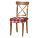 Dekoria Sedák na stoličku Ingolf, červeno-biele veľké káro, návlek na stoličku Inglof, Quadro, 1