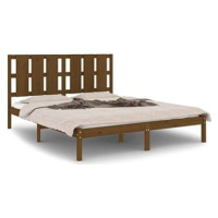 Rám postele medovo hnedý masívna borovica 160 × 200 cm, 3105613