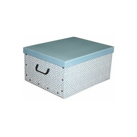 Compactor Skladacia úložná krabica - kartón box Compactor Nordic 50 x 40 x 25 cm, svetlo modrá