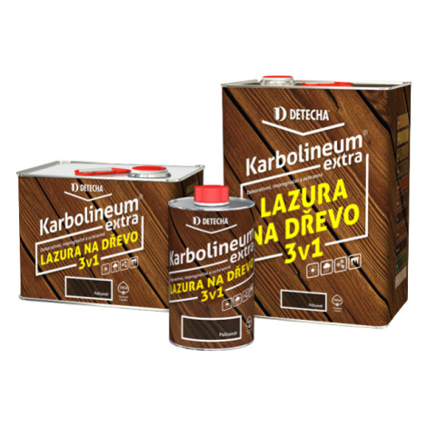 Karbolineum Extra 3v1 - olejová lazúra na drevo pínia (karbolineum) 3,5 kg Detecha