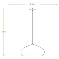 LEDVANCE Závesné svietidlo Drop, Ø 40 cm, hnedá farba, vlnitá lepenka, E27