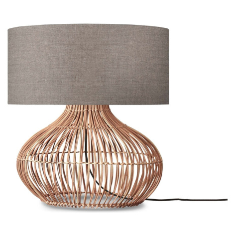 Stolová lampa s textilným tienidlom v béžovo-prírodnej farbe (výška 60 cm) Kalahari – Good&amp;M Good&Mojo