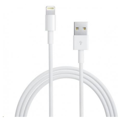 APPLE USB kábel s lightning konetorom - biely (bulk balenie) 1m