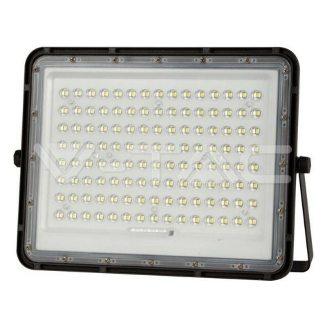 20W LED solárny reflektor 4000K vymeniteľná batéria 3m drôt čierny 1800lm VT-180W (V-TAC)