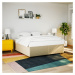 vidaXL Posteľ bez matraca krémová 180x200 cm látka