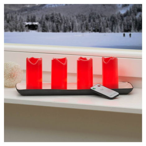 Candle LED sviečky s diaľkovým ovládaním červené 4 Star Trading