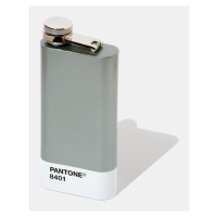 Ploská fľaša v striebornej farbe Pantone, 150 ml