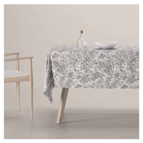 Dekoria Obrus na stôl obdĺžnikový, šedá a biela, Arte, 144-02