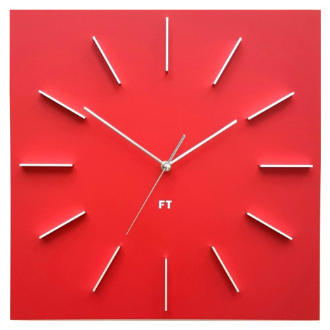 Dizajnové nástenné hodiny Future Time FT1010RD Square red 40cm