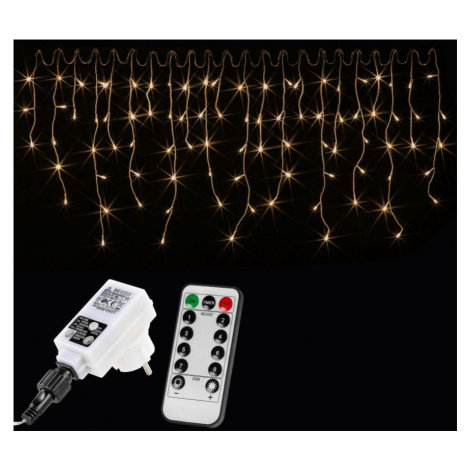 VOLTRONIC Svetelný dážď 10 m, 400 LED, teplá biela, ovládač