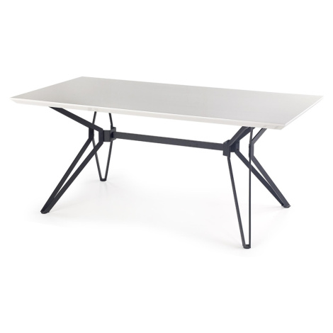 HALMAR Pascal 160 jedálenský stôl biely lesk / čierna