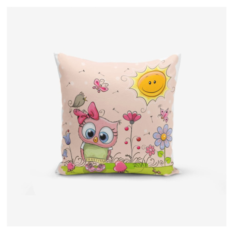 Detská obliečka na vankúš 43x43 cm Pink Owl – Mila Home