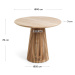 Okrúhly jedálenský stôl z tíkového dreva v prírodnej farbe ø 90 cm Jeanette – Kave Home