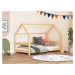 Benlemi Detská posteľ domček TERY so zábranou Zvoľte farbu: Biela, Zvoľte rozmer: 90x180 cm, Zvo