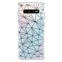 Plastové puzdro iSaprio - Abstract Triangles 03 - black - Samsung Galaxy S10+