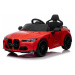Elektrické autíčko BMW M4, červené, 2,4 GHz dialkové ovládanie, USB / Aux Vstup, odpruženie, 12V