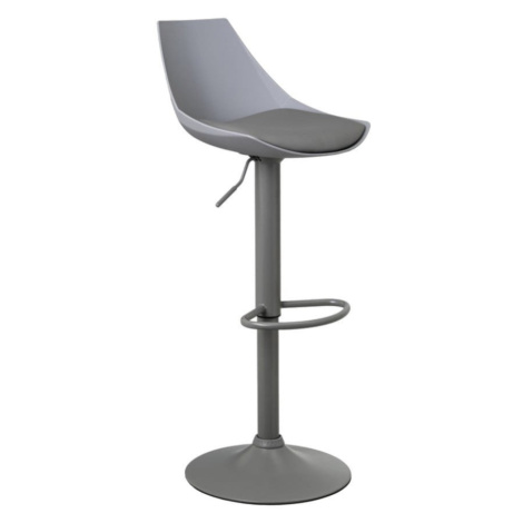 Sivé barové stoličky s nastaviteľnou výškou z imitácie kože v súprave 2 ks (výška sedadla 56,5 c Casa Selección