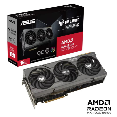 ASUS VGA AMD Radeon RX 7800 XT TUF GAMING OC 16G, 16G GDDR6, 3xDP, 1xHDMI