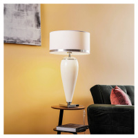 Stolová lampa Lund, biela/opálová, výška 70 cm