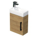 Kúpeľňová skrinka s umývadlom SAT Cube Way 40x47, 5x20 cm dub Hickory mat CUBE320401DCDH