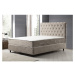 Béžová boxspring posteľ s úložným priestorom 160x200 cm Sonata – Kalune Design