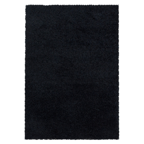 Kusový koberec Sydney Shaggy 3000 black - 80x250 cm Ayyildiz koberce