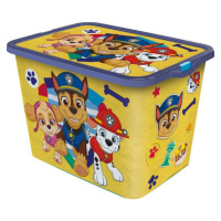 STOR Plastový úložný box s vekom Paw Patrol 23l žltý