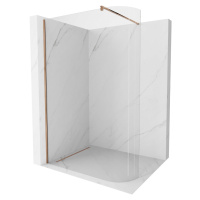 MEXEN/S - Kioto Sprchová zástena WALK-IN zaoblená 100 x 200, transparent 8 mm, růžové zlato 800-