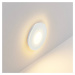 Molto Luce LED vstavané svietidlo Wall 68R Glass IP44 RD, biele. CCT