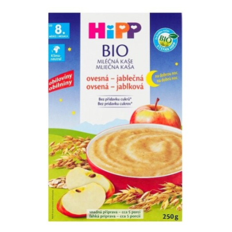 HIPP Bio mliečna kaša dobrú noc ovseno-jablková 250 g