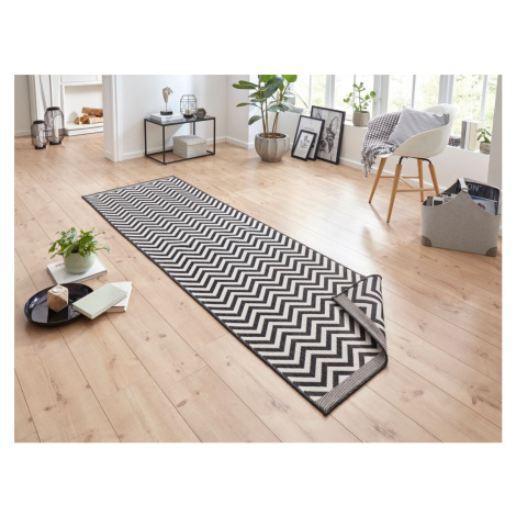 Kusový koberec Twin Supreme 103433 Palma black creme – na ven i na doma - 120x170 cm NORTHRUGS -