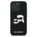 Karl Lagerfeld Liquid Silicone Double Heads MagSafe kryt iPhone 16 Pro čierny