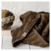 Tmavohnedý bavlnený uterák 50x95 cm Geo – Mette Ditmer Denmark