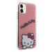 Plastové puzdro Hello Kitty na Apple iPhone 11 HKHCN61HKDSP IML Daydreaming Logo ružové