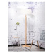 Stojacia lampa s bielym tienidlom a konštrukciou z bambusu Good&Mojo Fuji