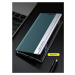 Samsung Galaxy S22 5G SM-S901, Wooze Silver Line, bočné otváracie puzdro a stojan, čierna