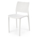 Plastová jedálenská stolička Capri biela
